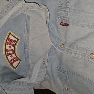 Vintage B.U.M. Equipment Long-sleeve Button Denim Shirt Size Large